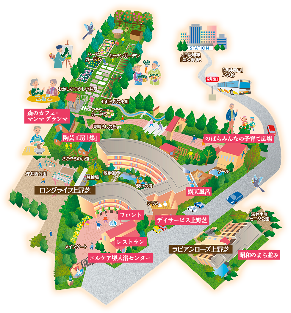ロングライフ上野芝MAP